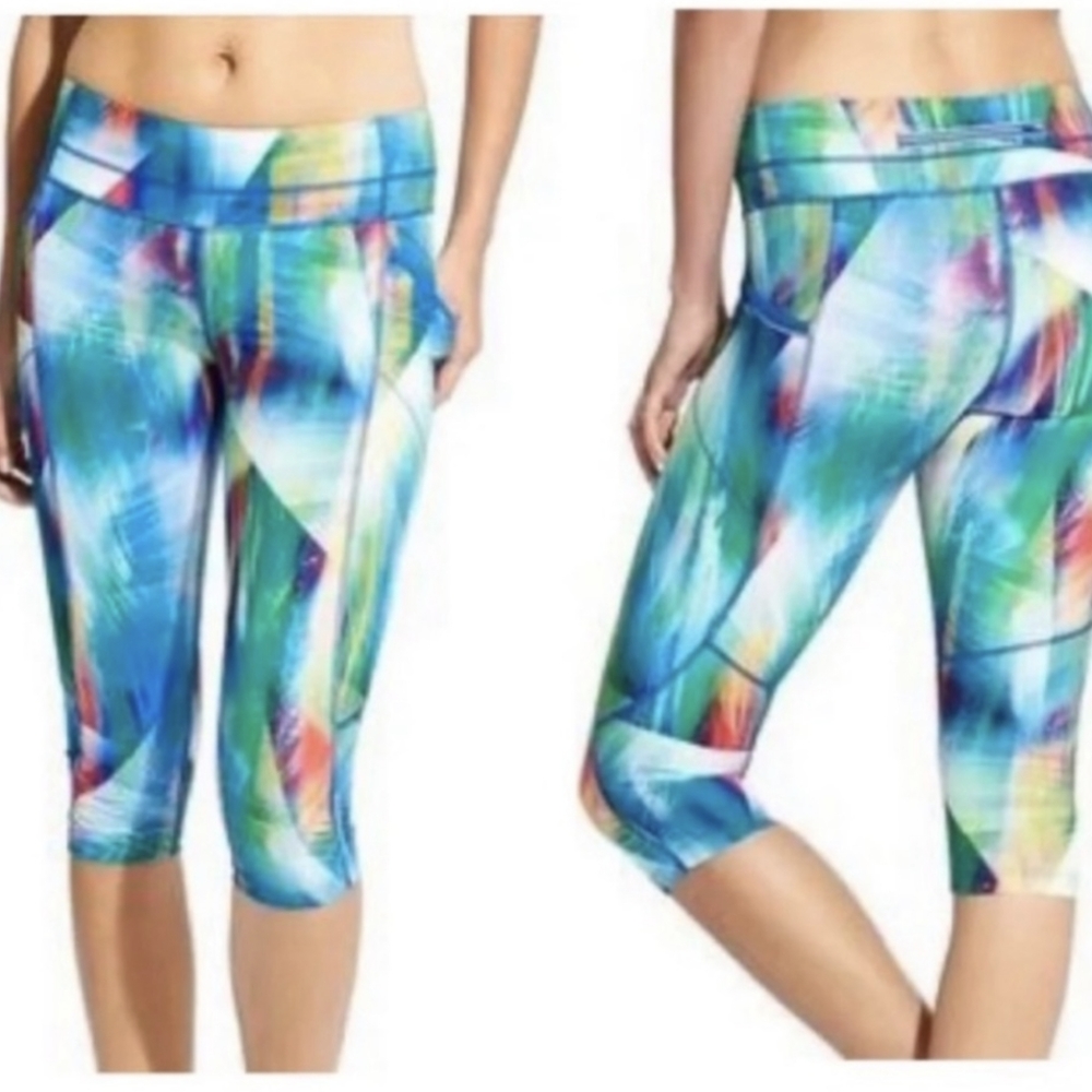 Athleta Tropea Dobby Cropped Be Free Knicker Pants Size Small